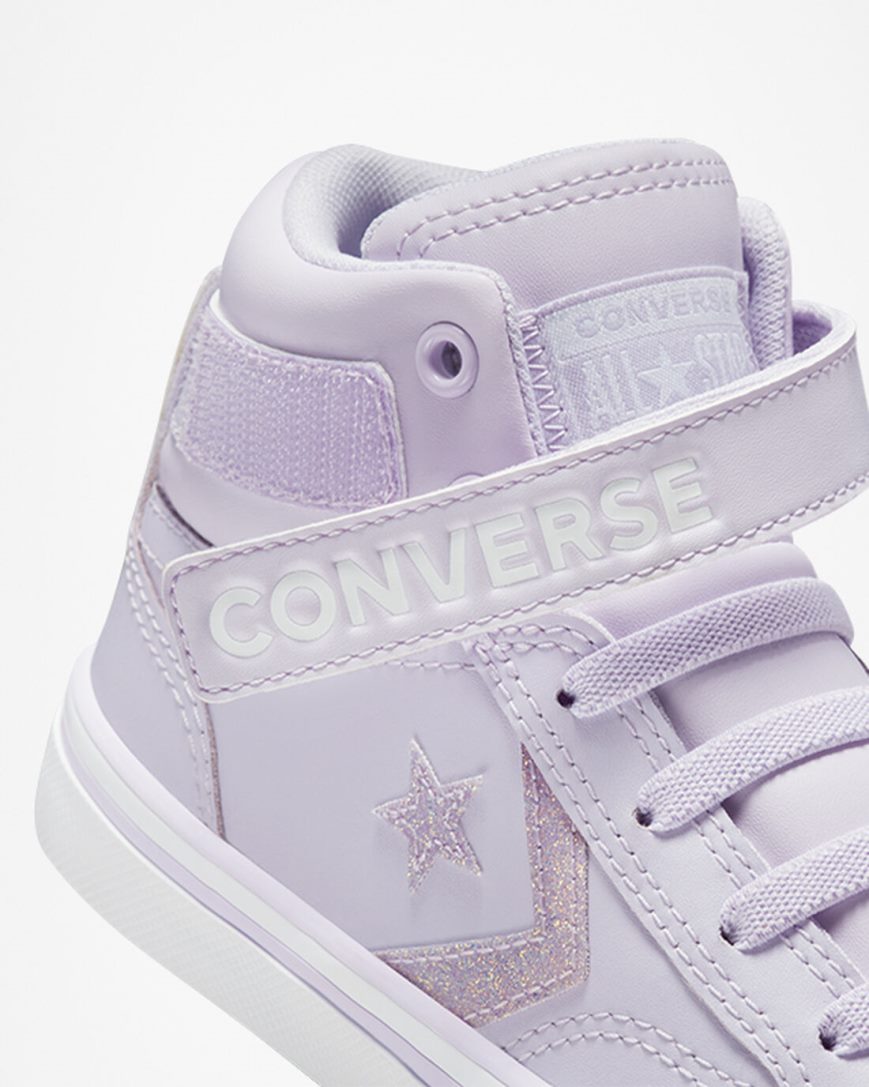 Zapatillas Altas Converse Pro Blaze Strap Easy-On Glitter Niña Moradas Moradas | PE 8402PE